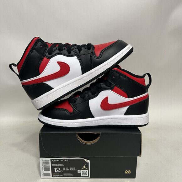 Nike Air Jordan 1 Mid Retro PS “Fire Red” 2024 - Picture 3 of 5